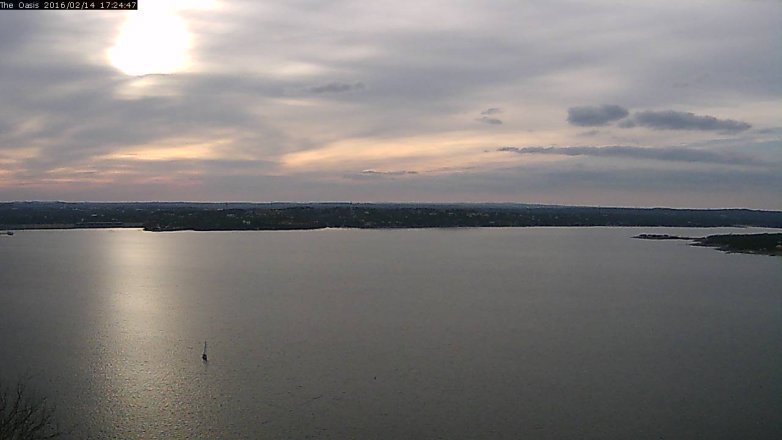 Lake Travis webcam, February 14, 2016 4:30 PM CT