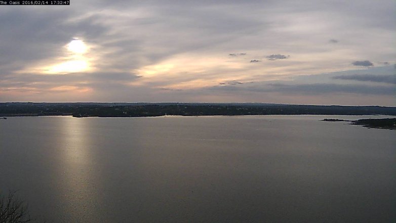 Lake Travis webcam, February 14, 2016 4:40 PM CT