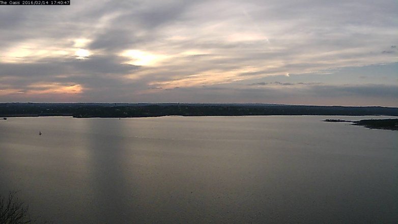 Lake Travis webcam, February 14, 2016 4:45 PM CT