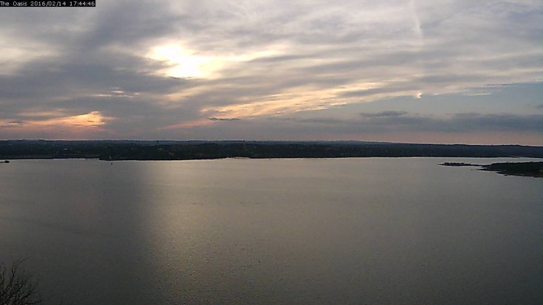 Lake Travis webcam, February 14, 2016 4:50 PM CT