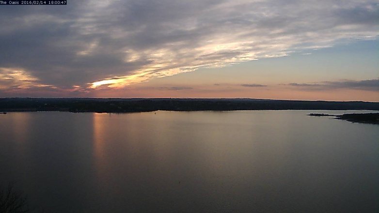 Lake Travis webcam, February 14, 2016 5:10 PM CT