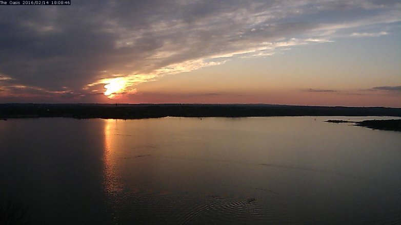 Lake Travis webcam, February 14, 2016 5:15 PM CT
