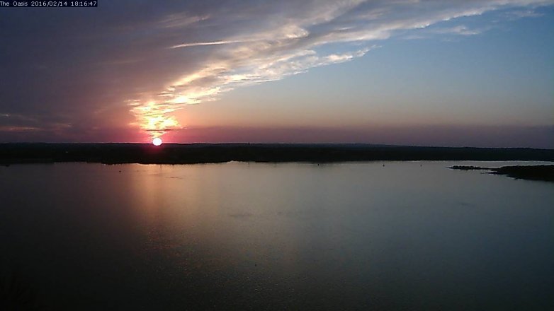 Lake Travis webcam, February 14, 2016 5:25 PM CT