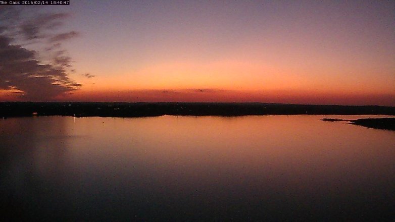 Lake Travis webcam, February 14, 2016 5:45 PM CT