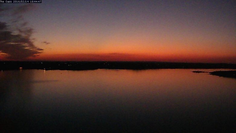 Lake Travis webcam, February 14, 2016 5:50 PM CT