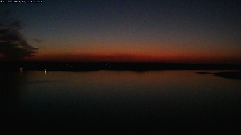 Lake Travis webcam, February 14, 2016 5:55 PM CT