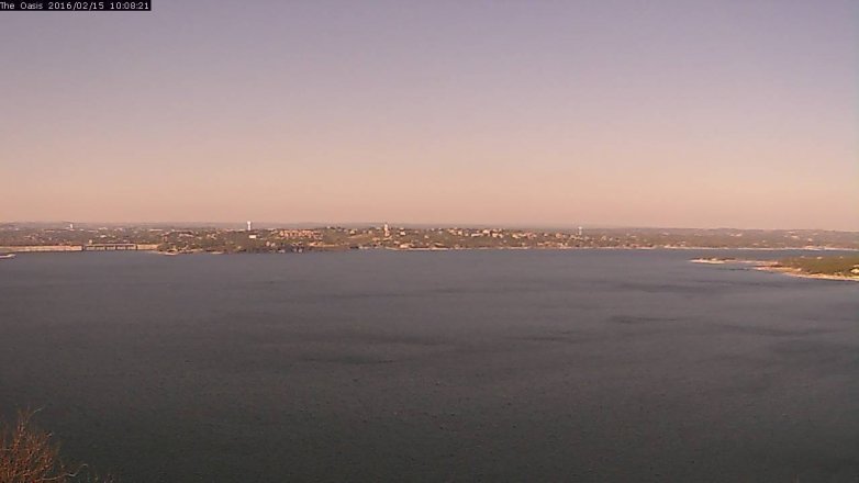 Lake Travis webcam, February 15, 2016 9:15 AM CT