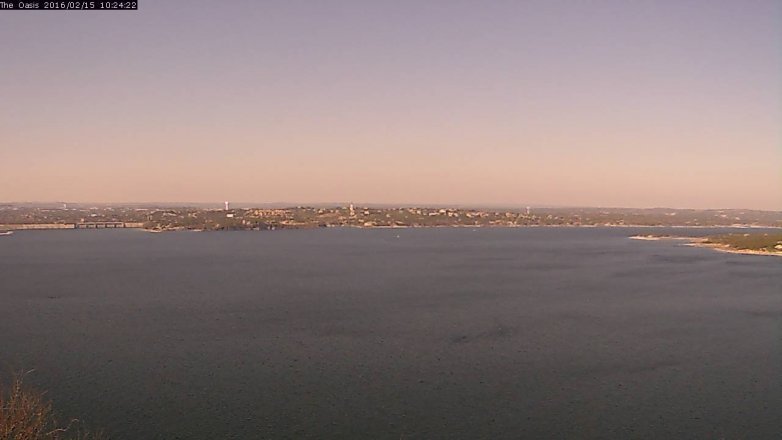 Lake Travis webcam, February 15, 2016 9:30 AM CT