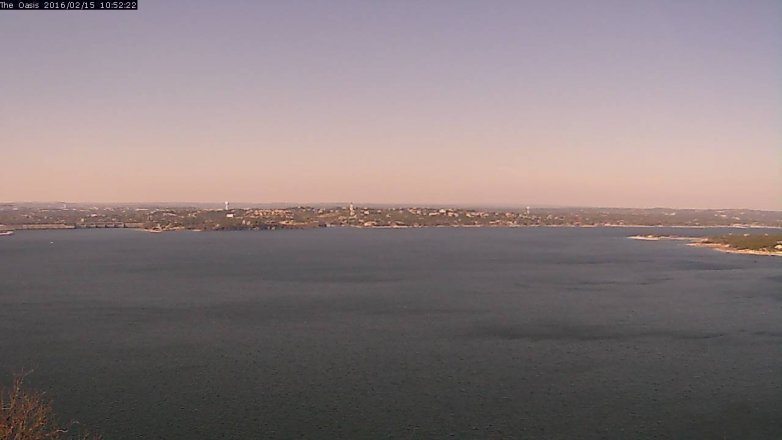 Lake Travis webcam, February 15, 2016 10:00 AM CT