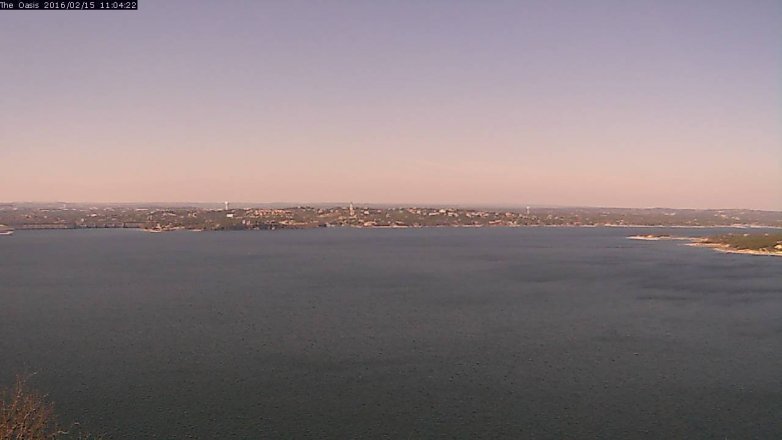 Lake Travis webcam, February 15, 2016 10:10 AM CT