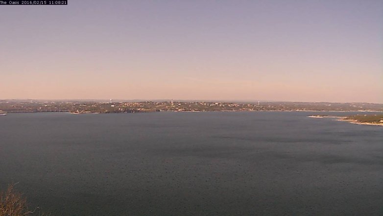 Lake Travis webcam, February 15, 2016 10:15 AM CT