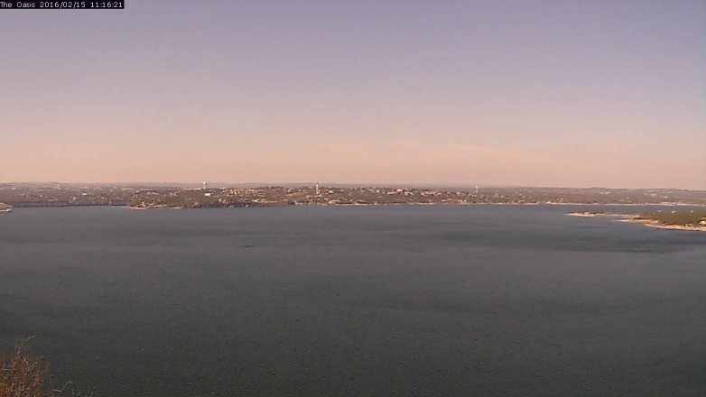 Lake Travis webcam, February 15, 2016 10:25 AM CT
