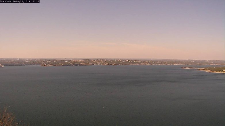 Lake Travis webcam, February 15, 2016 10:30 AM CT