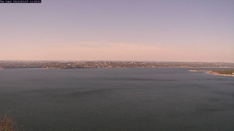 Lake Travis webcam, February 15, 2016 10:35 AM CT
