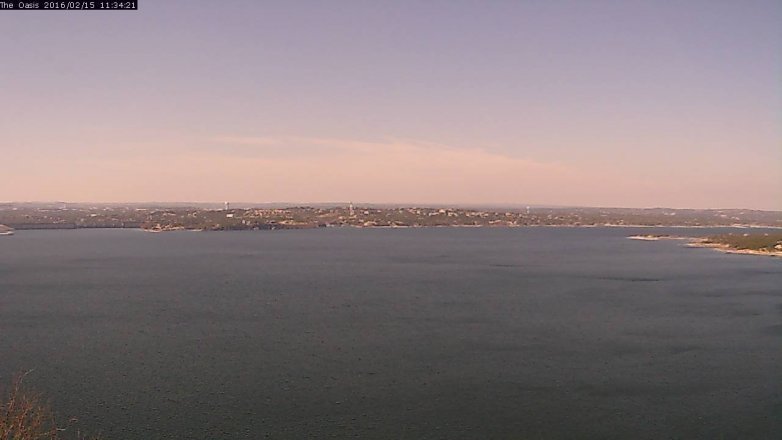 Lake Travis webcam, February 15, 2016 10:40 AM CT