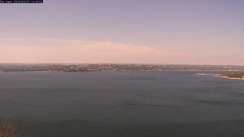 Lake Travis webcam, February 15, 2016 10:50 AM CT
