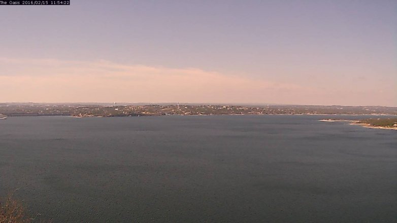 Lake Travis webcam, February 15, 2016 11:00 AM CT