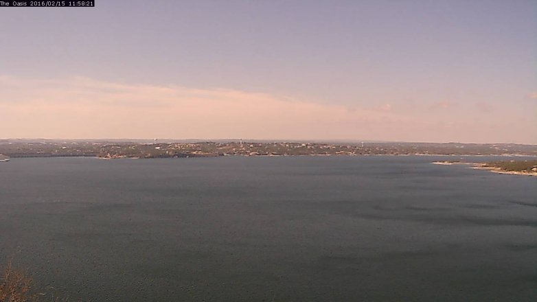 Lake Travis webcam, February 15, 2016 11:05 AM CT