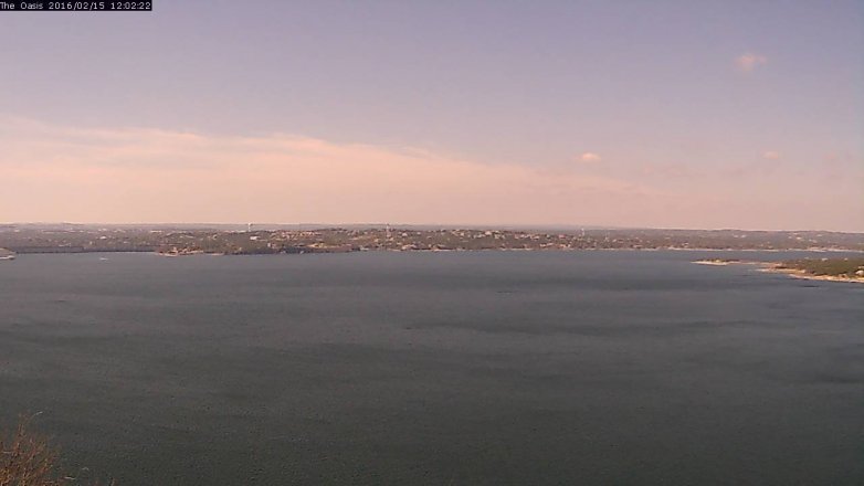 Lake Travis webcam, February 15, 2016 11:10 AM CT