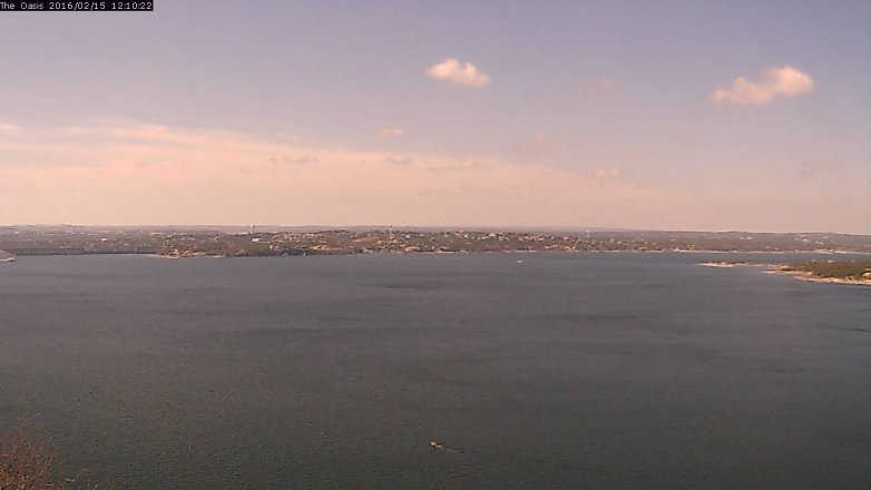 Lake Travis webcam, February 15, 2016 11:15 AM CT