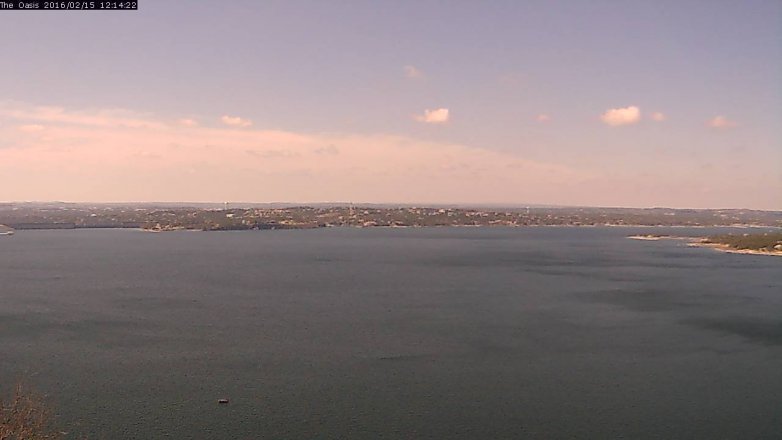 Lake Travis webcam, February 15, 2016 11:20 AM CT