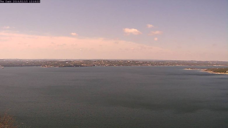 Lake Travis webcam, February 15, 2016 11:25 AM CT