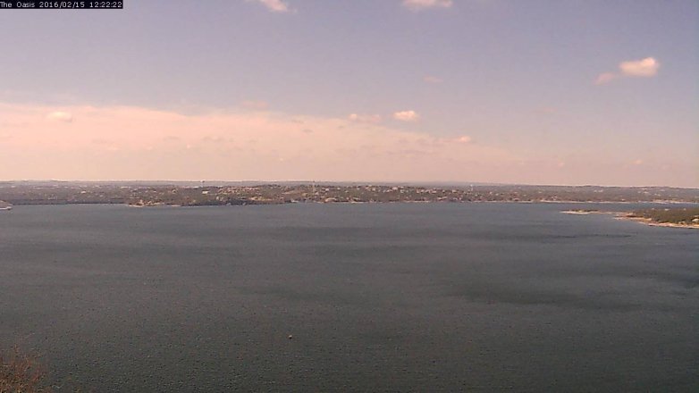 Lake Travis webcam, February 15, 2016 11:30 AM CT