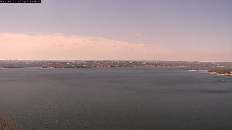 Lake Travis webcam, February 15, 2016 11:35 AM CT