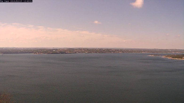 Lake Travis webcam, February 15, 2016 11:45 AM CT