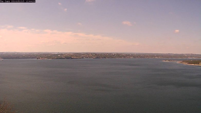 Lake Travis webcam, February 15, 2016 11:50 AM CT