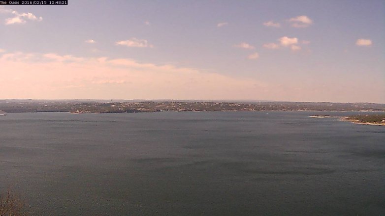 Lake Travis webcam, February 15, 2016 11:55 AM CT