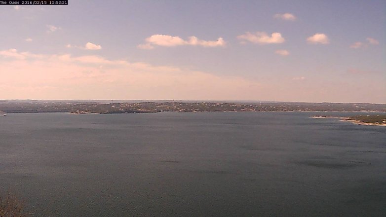 Lake Travis webcam, February 15, 2016 12:00 PM CT