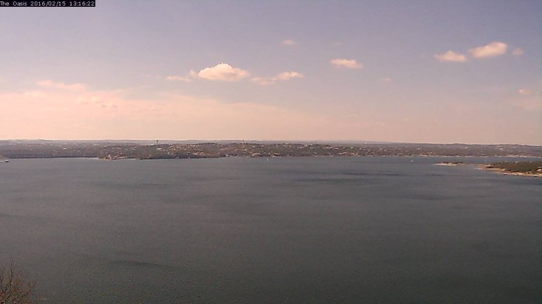 Lake Travis webcam, February 15, 2016 12:25 PM CT