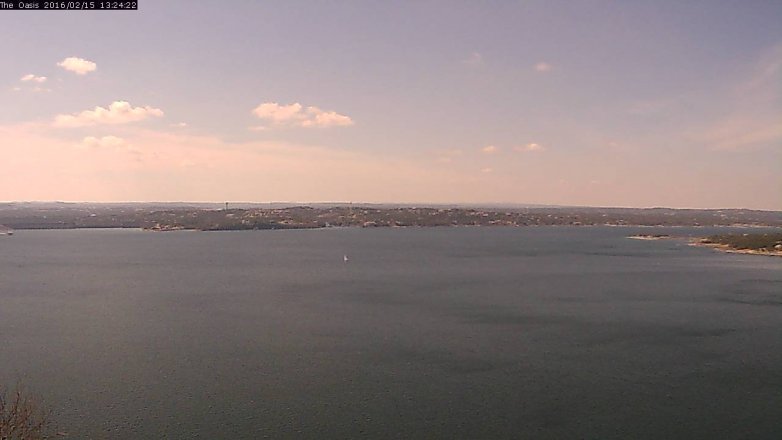 Lake Travis webcam, February 15, 2016 12:30 PM CT