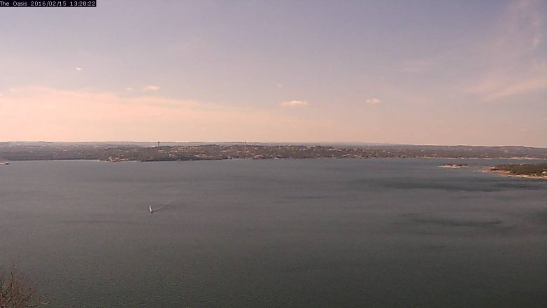 Lake Travis webcam, February 15, 2016 12:35 PM CT