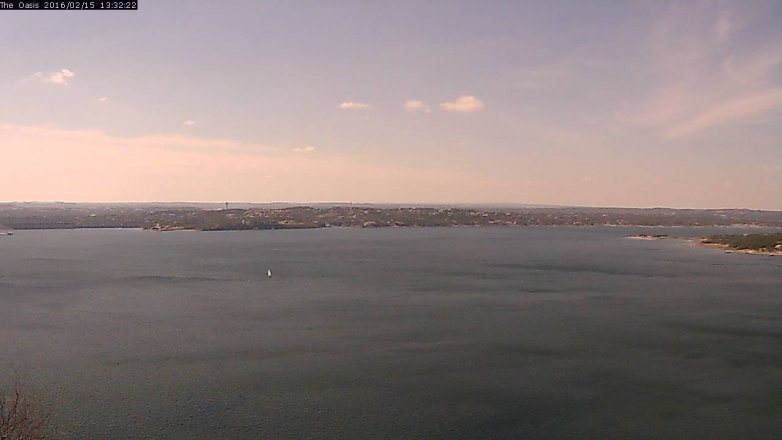 Lake Travis webcam, February 15, 2016 12:40 PM CT
