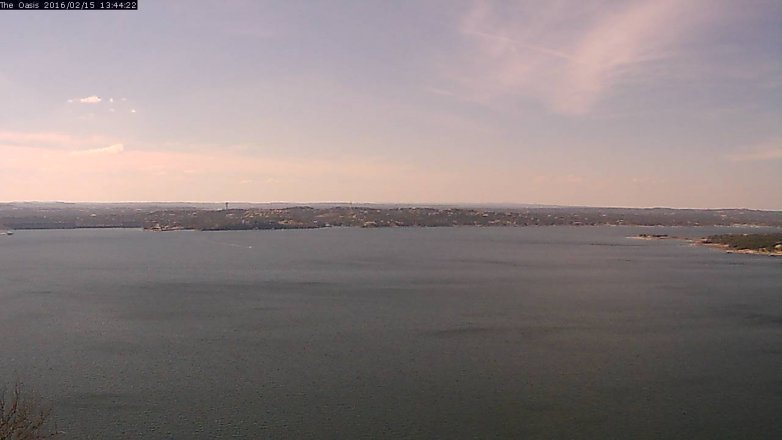 Lake Travis webcam, February 15, 2016 12:50 PM CT
