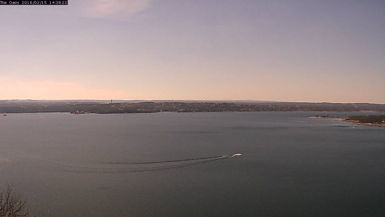 Lake Travis webcam, February 15, 2016 1:45 PM CT