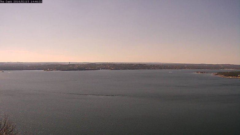 Lake Travis webcam, February 15, 2016 1:55 PM CT