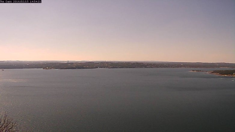 Lake Travis webcam, February 15, 2016 2:00 PM CT