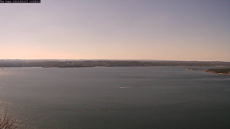 Lake Travis webcam, February 15, 2016 2:05 PM CT