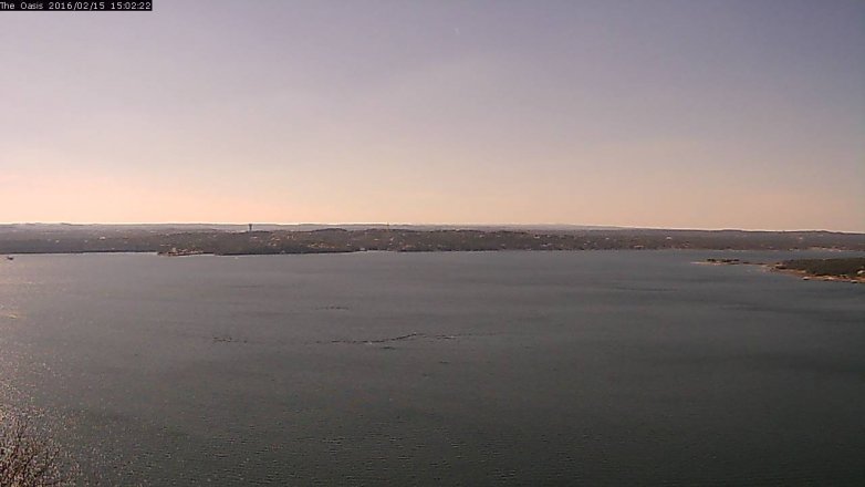 Lake Travis webcam, February 15, 2016 2:10 PM CT