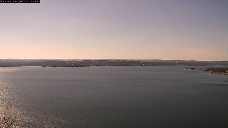 Lake Travis webcam, February 15, 2016 2:20 PM CT