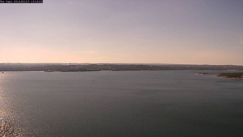 Lake Travis webcam, February 15, 2016 2:25 PM CT