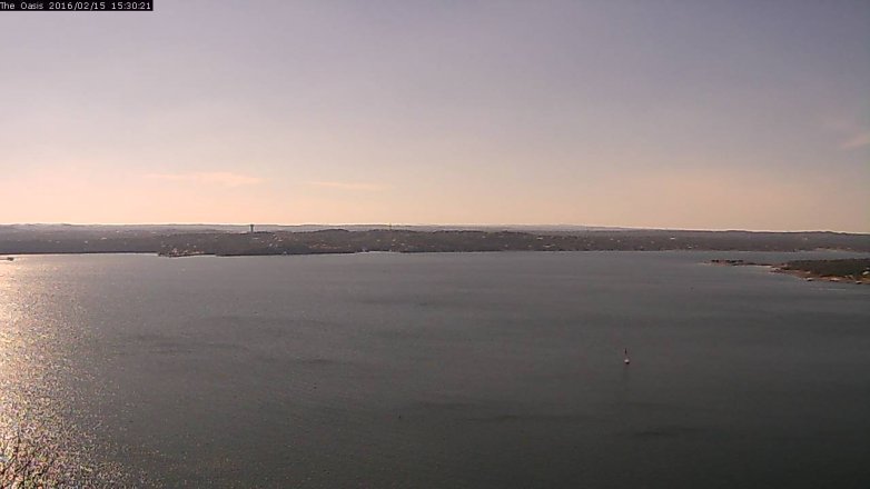 Lake Travis webcam, February 15, 2016 2:35 PM CT
