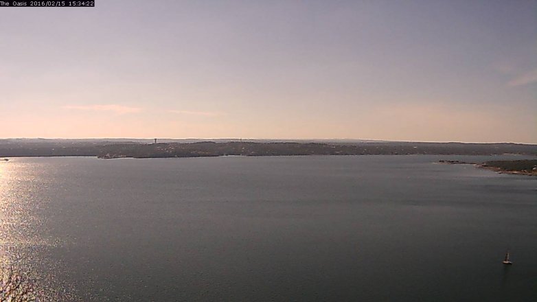 Lake Travis webcam, February 15, 2016 2:40 PM CT
