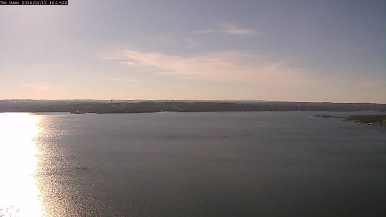 Lake Travis webcam, February 15, 2016 3:20 PM CT