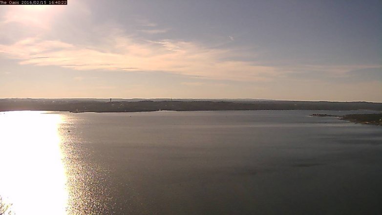 Lake Travis webcam, February 15, 2016 3:45 PM CT