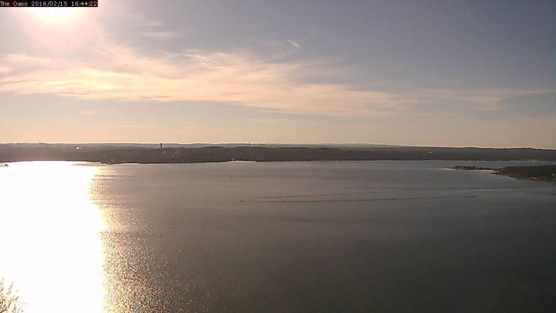 Lake Travis webcam, February 15, 2016 3:50 PM CT