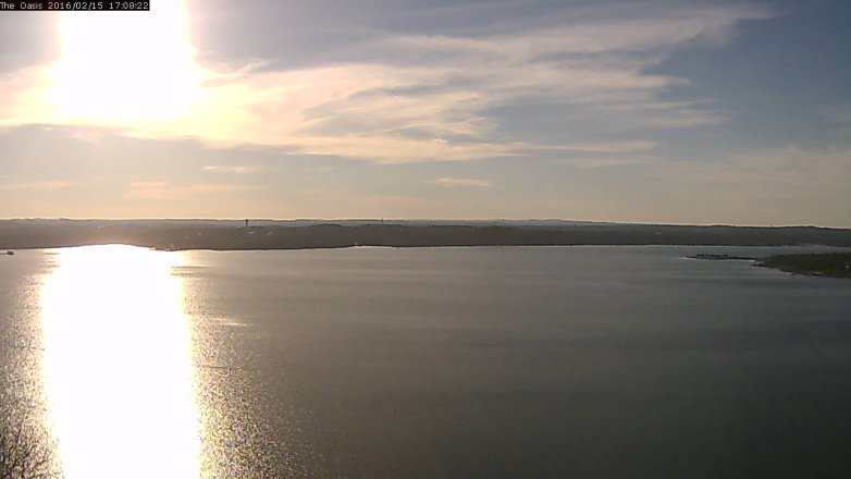 Lake Travis webcam, February 15, 2016 4:15 PM CT